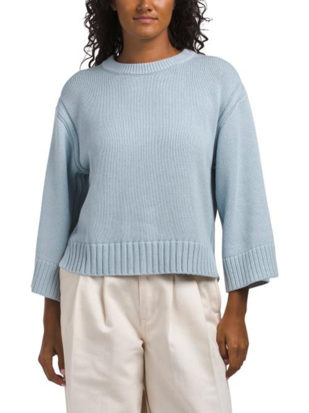 ARCHER CASHMERE Scottie Cotton Wide Sleeve Sweater